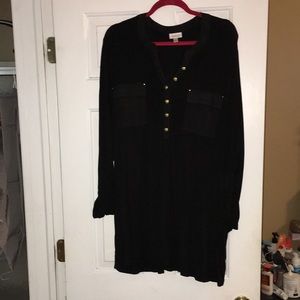 Avenue long sleeve lightweight 1/4 button up adjustable snap sleeve size 30/32